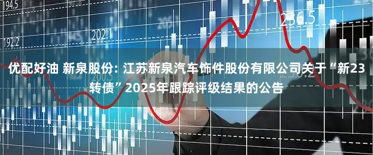 优配好油 新泉股份: 江苏新泉汽车饰件股份有限公司关于“新23转债”2025年跟踪评级结果的公告